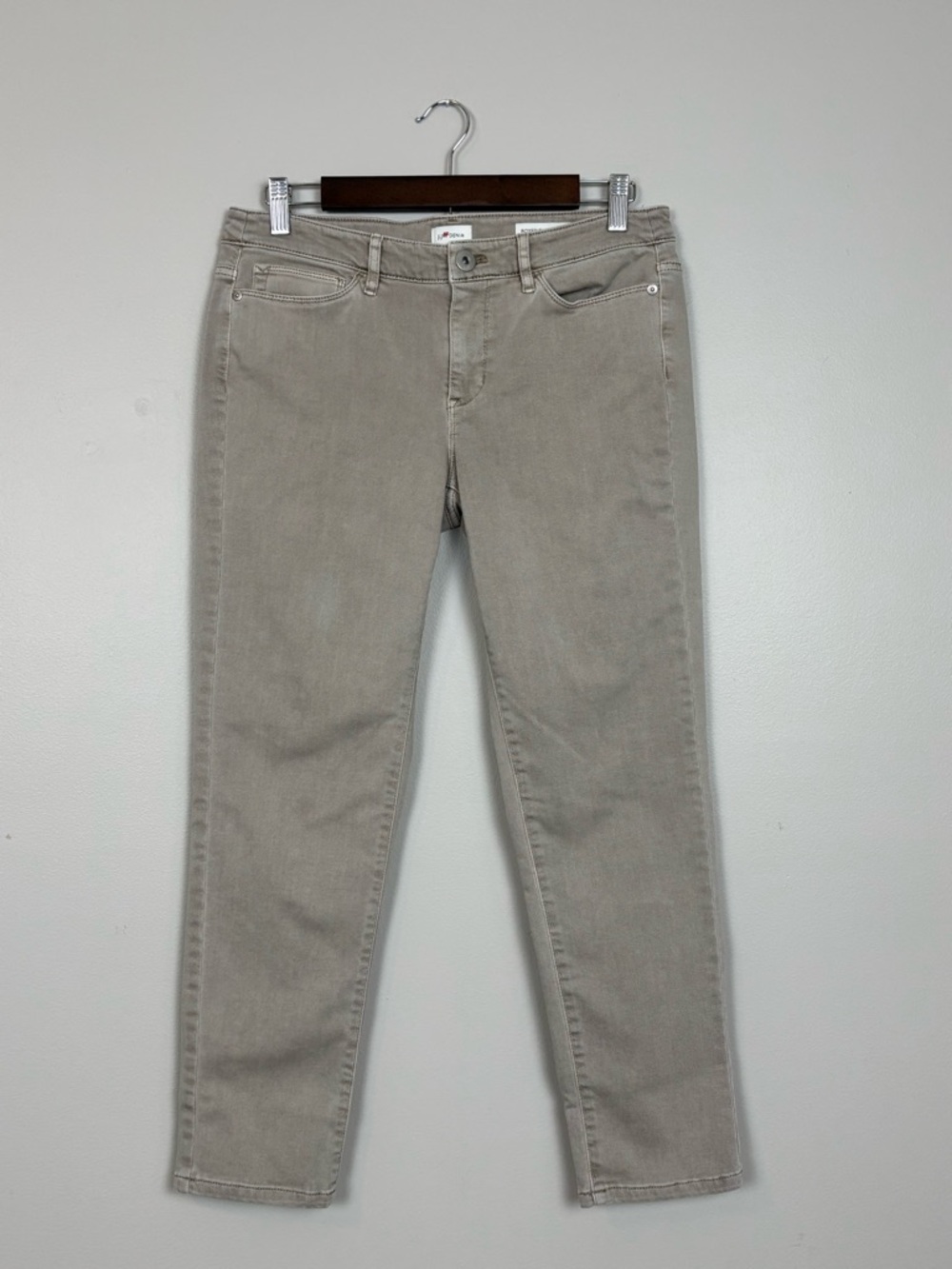 J Jill Jeans Womens 8P Grey Boyfriend Straight Leg Ankle Mid Rise Denim